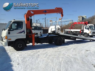 Эвакуатор Hyundai HD78 с КМУ