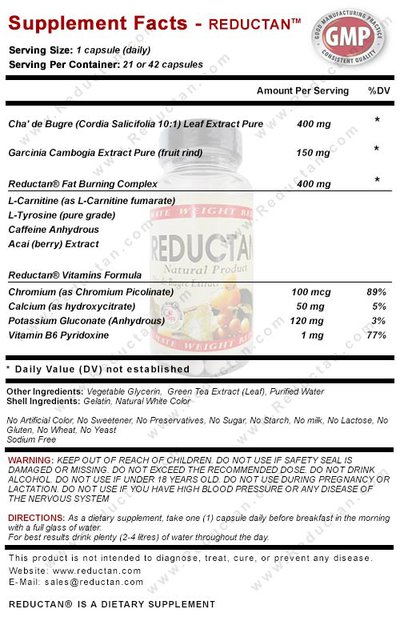 Наиболее эффективный продукт потери веса - Reductan