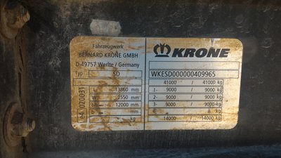 Полуприцеп бортовой KRONE SJK202 б/у