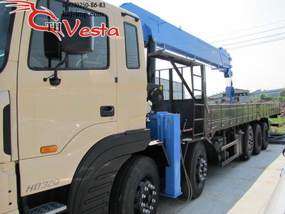 Продается крановая установка Dong Yang SS3506 (15 тонн) на базе грузовика Hyundai HD320 (25 тонн, 8x4) 2012 г .