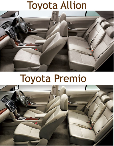 Toyota Allion vs Toyota Premio