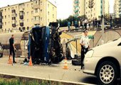 Во Владивостоке перевернулся пассажирский автобус