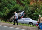 В Приморье на Шаморовском перевале произошло двойное ДТП